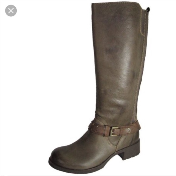 EARTH Shoes - Earth brown leather boots size 8 charcoal